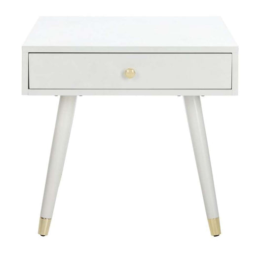 Safavieh - Levinson Gold Cap End Table - White - Gold - FOX6305B veiw 1