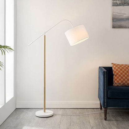 Safavieh - Levitt 61 Inch Floor Lamp - White - Natural - FLL4134A veiw 2
