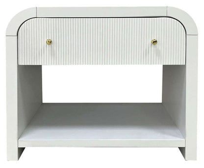 Safavieh - Couture - Liabella 1 Drw Curved Nightstand - White - Gold - SFV2145A veiw 1