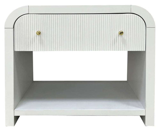 Safavieh - Couture - Liabella 1 Drw Curved Nightstand - White - Gold - SFV2145A veiw 1