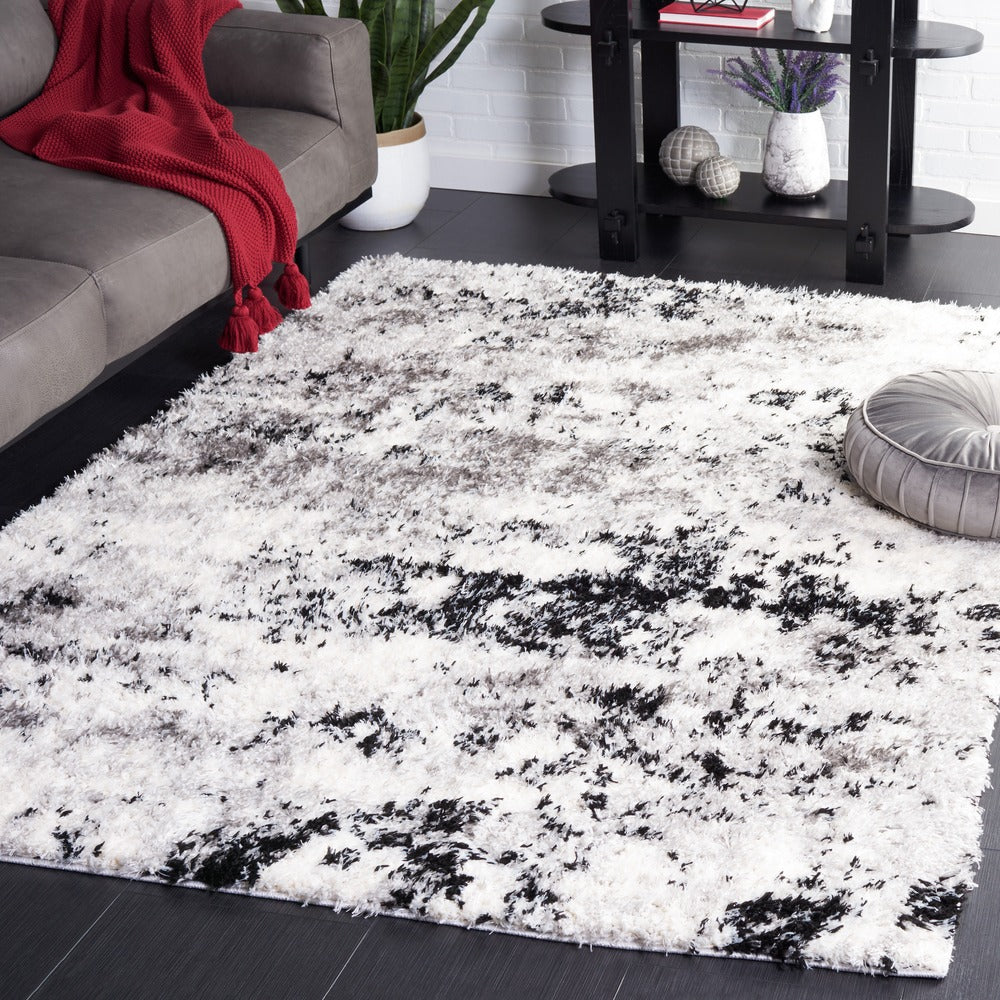 Safavieh - Lindsay Shag 556G Grey / Black Ivory - 10" X 14" - LNS556G-10 view 2
