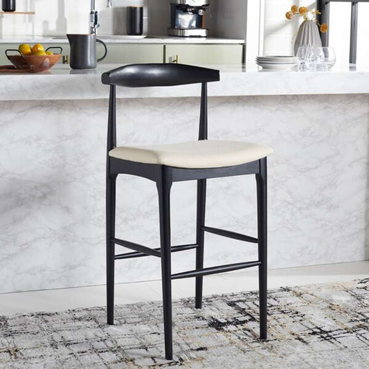 Safavieh - Lionel Retro Barstool - Black - Creme - BST1503A veiw 2