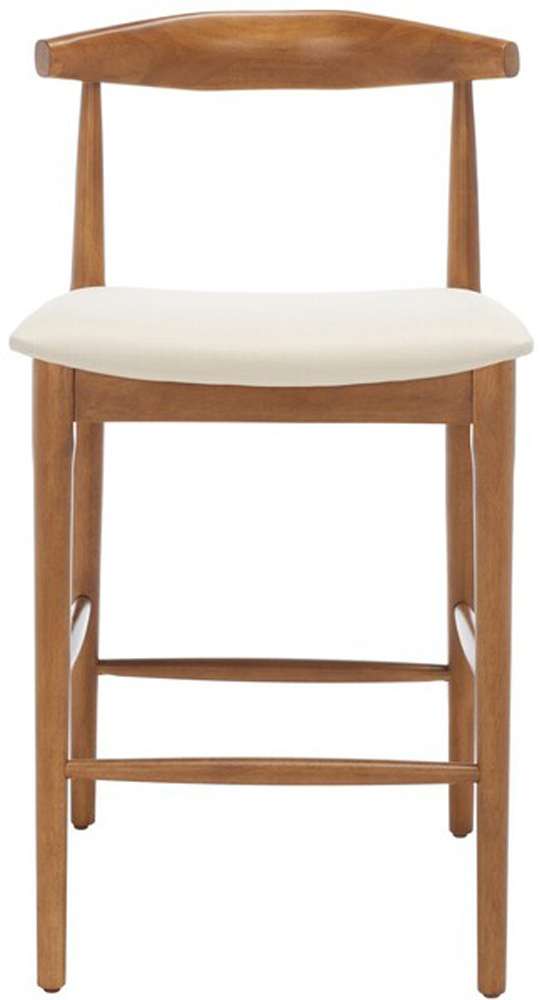 Safavieh - Lionel Retro Counter Stool - Walnut - Cream - BST1502D veiw 1