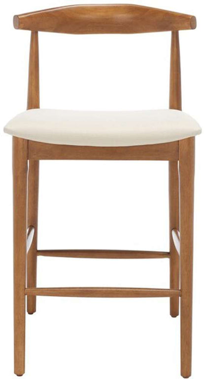 Safavieh - Lionel Retro Counter Stool - Walnut - Cream - BST1502D veiw 1