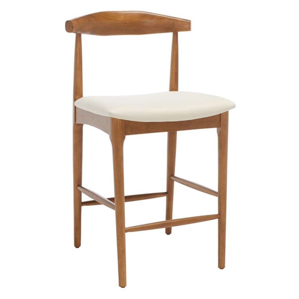 Safavieh - Lionel Retro Counter Stool - Walnut - Cream - BST1502D veiw 3