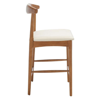 Safavieh - Lionel Retro Counter Stool - Walnut - Cream - BST1502D veiw 4