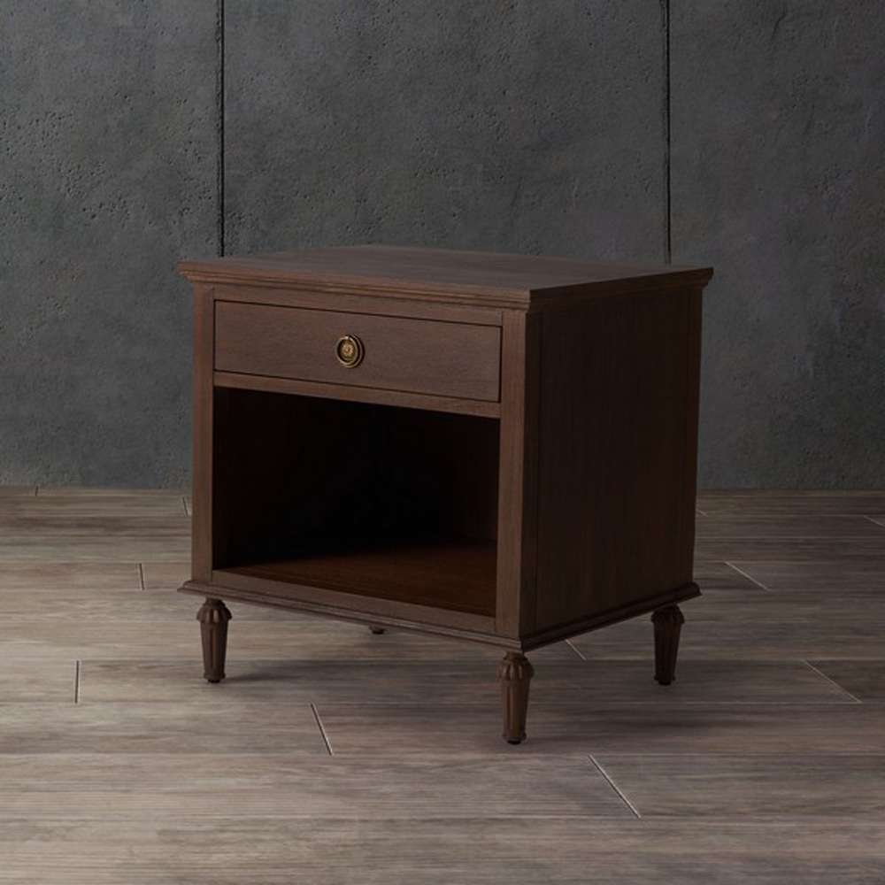 Safavieh - Couture - Lisabet 1 Drawer Wd Nightstand - Brown - SFV7704A veiw 3