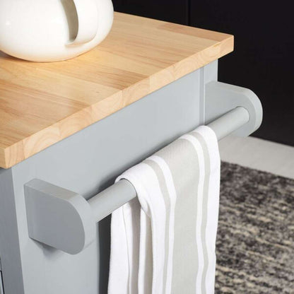 Safavieh - Locklyn 1Door 2Drw 2Shelf Cart - Grey - Natural - KCH8703A veiw 2
