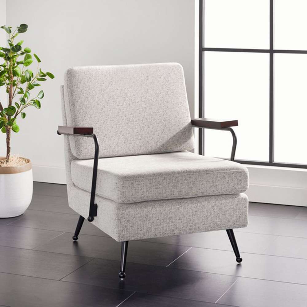 Safavieh - Lohan Arm Chair - Light Grey - Gold - ACH5201A veiw 2