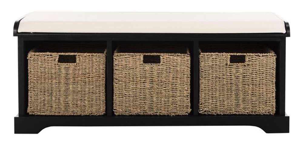 Safavieh - Lonan Storage Bench - Black - AMH5733E veiw 1