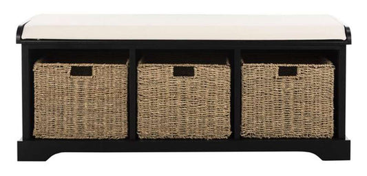 Safavieh - Lonan Storage Bench - Black - AMH5733E veiw 1