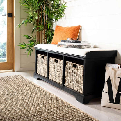 Safavieh - Lonan Storage Bench - Black - AMH5733E veiw 2