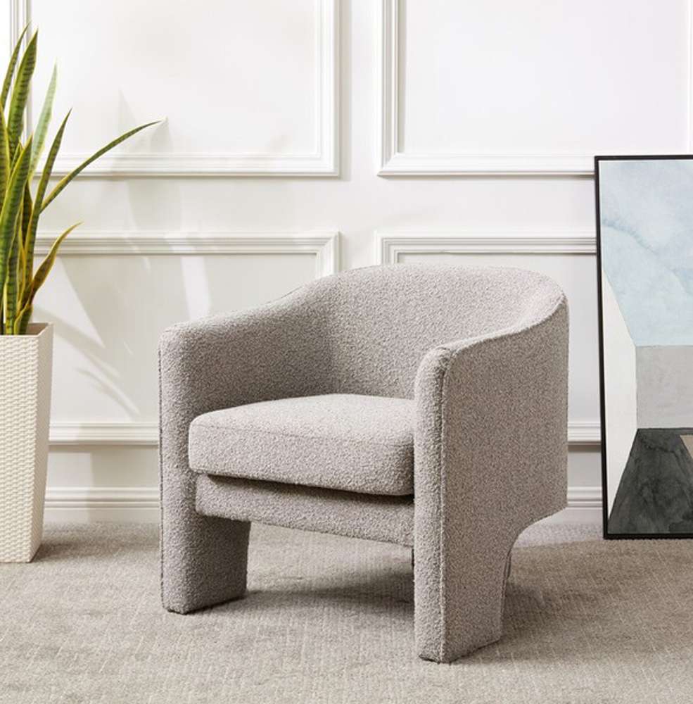 Safavieh - Couture - Londyn Accent Chair - Light Grey - SFV4770F veiw 2