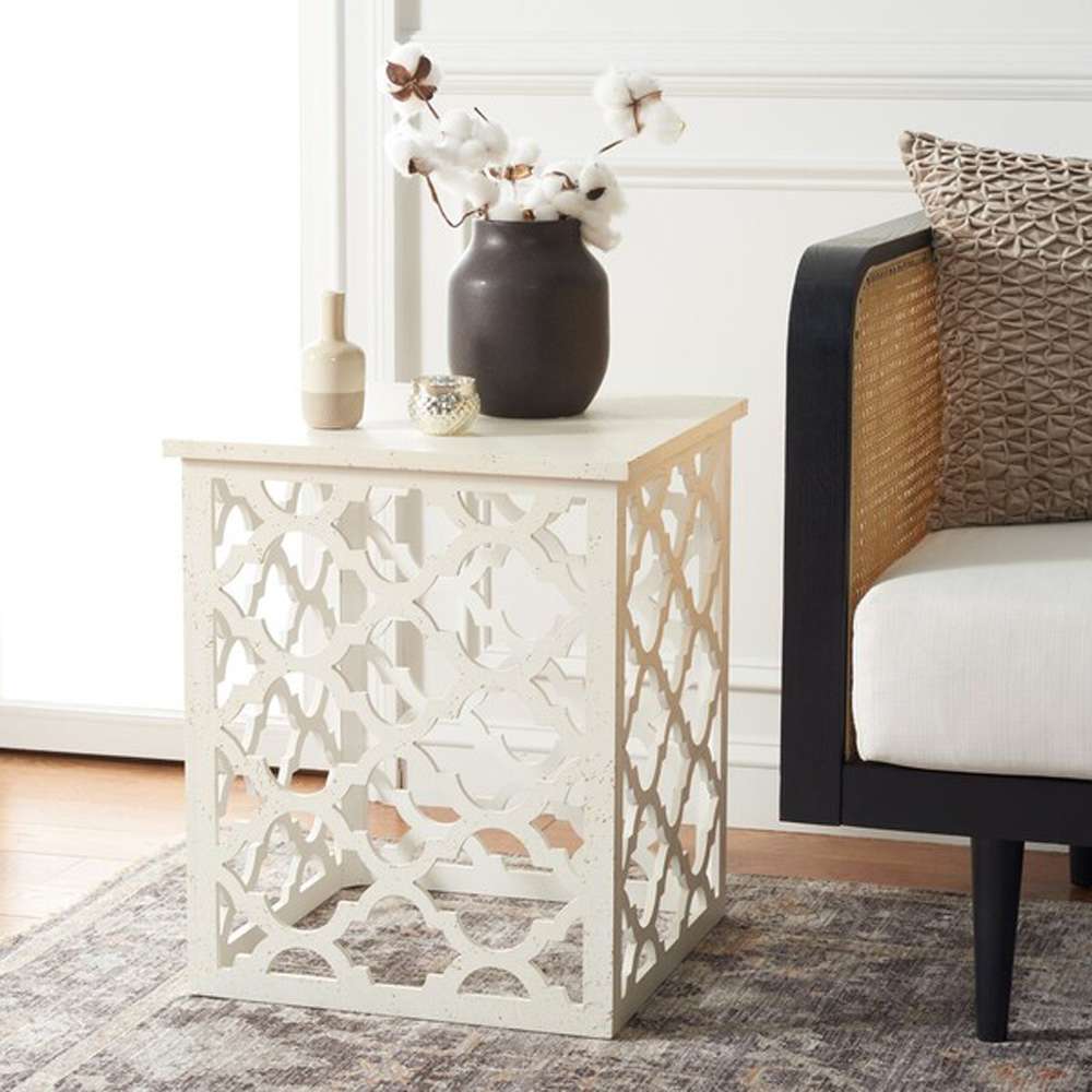Safavieh - Lonny End Table - Distressed - White - AMH1507A veiw 2