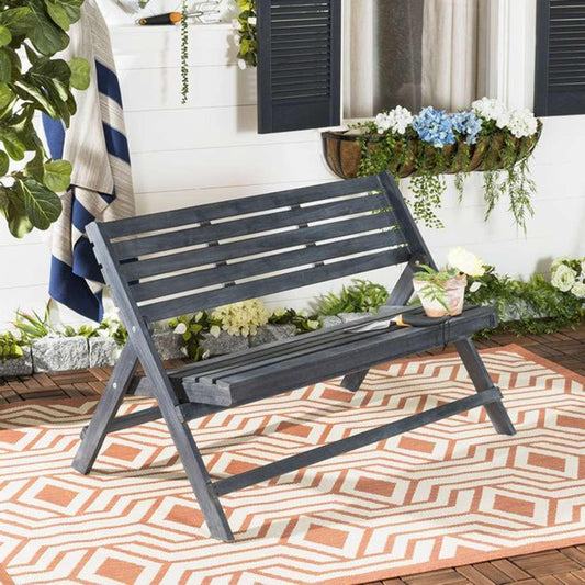 Safavieh - Luca Folding Bench - Dark Slate Gray - FOX6705K veiw 2