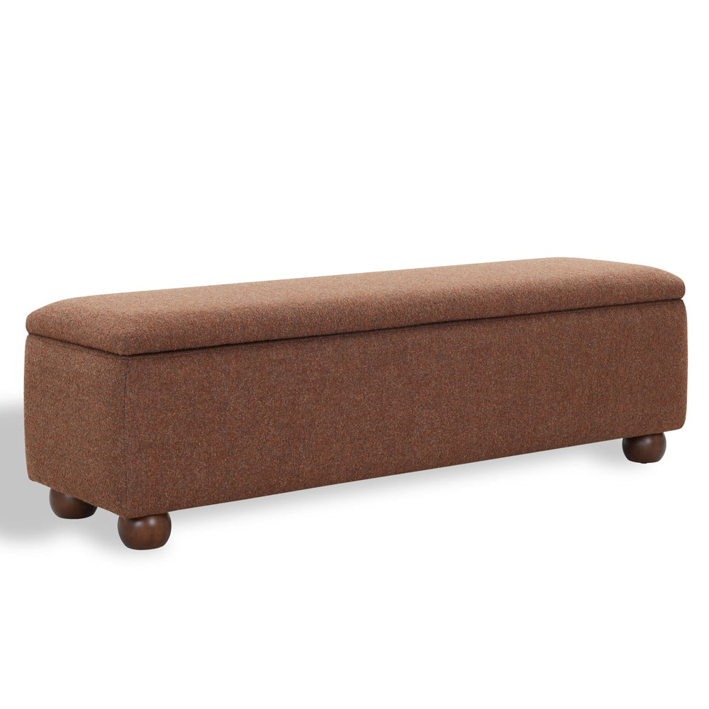 Safavieh - Lucija Boucle Storage Bench / Burnt Orange - SFV5153C view 3