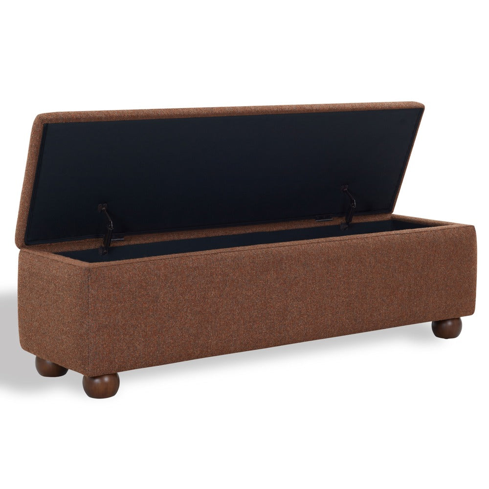 Safavieh - Lucija Boucle Storage Bench / Burnt Orange - SFV5153C view 4