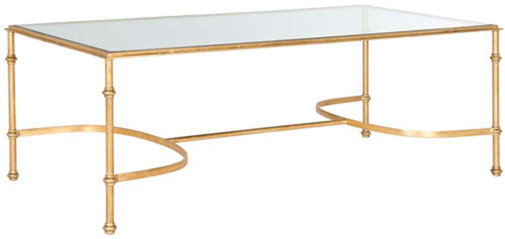 Safavieh - Lucille Coffee Table - Gold - Clear - FOX2549A veiw 3