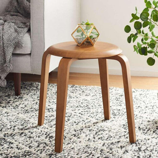 Safavieh - Luella Stackable Stool - Walnut - STL1000B veiw 2