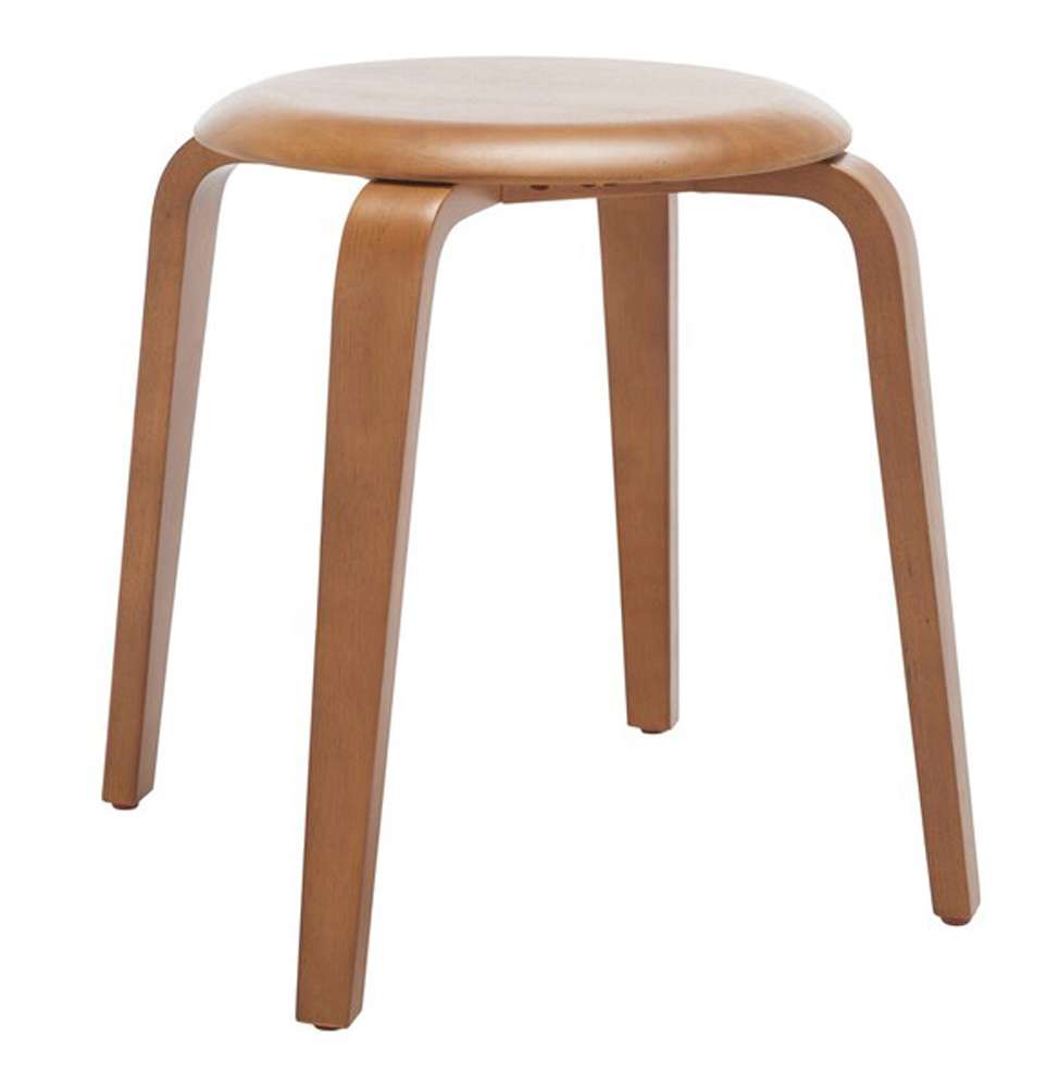 Safavieh - Luella Stackable Stool - Walnut - STL1000B veiw 3
