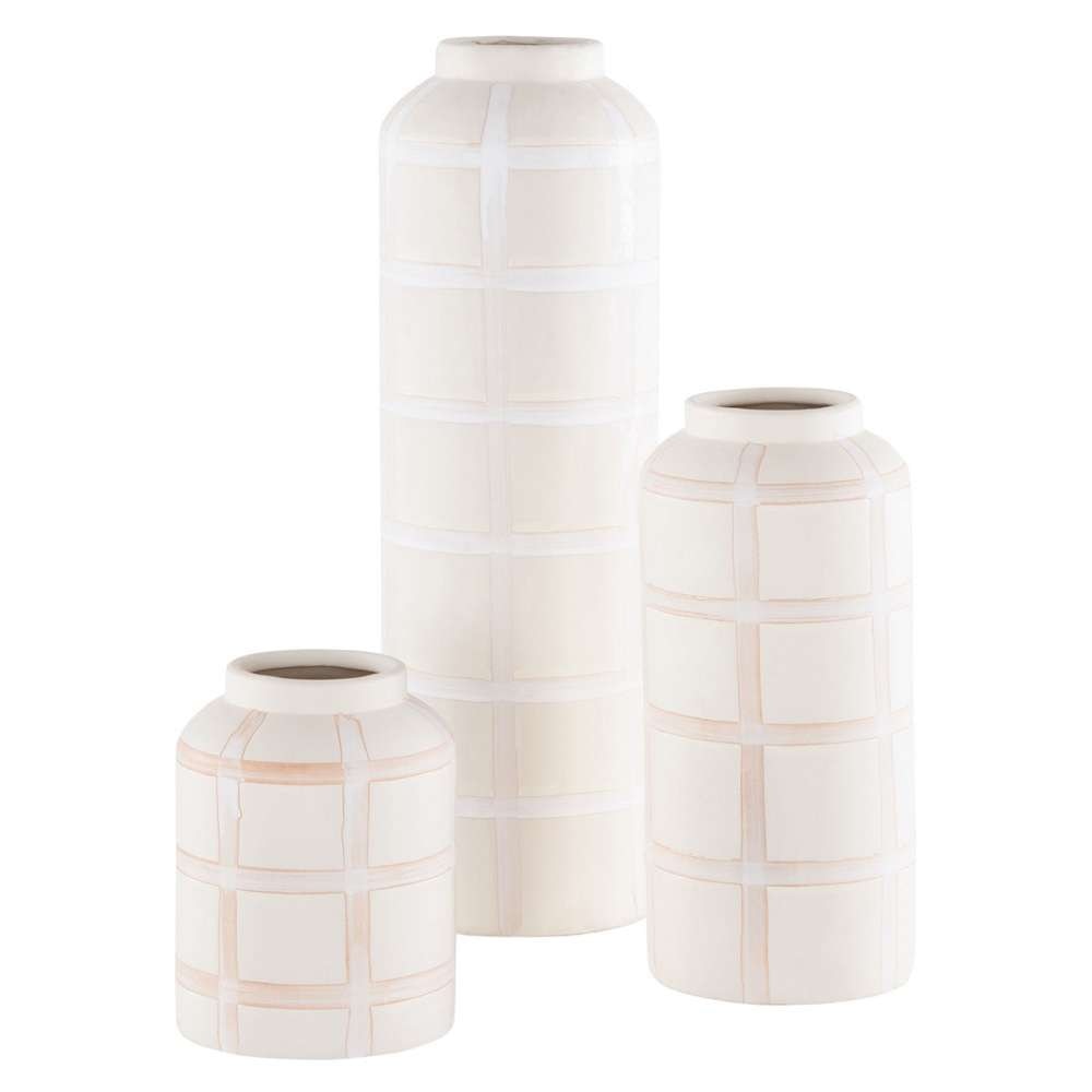Safavieh - Luette Ceramic Vase - Cream - RDC4008A-SET3 veiw 1