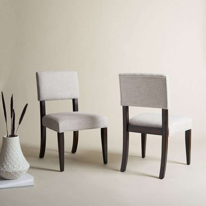 Safavieh - Couture - Luis Wood Dining Chair - Dark Brown - Taupe  (Set of 2) - SFV2107A-SET2 veiw 2