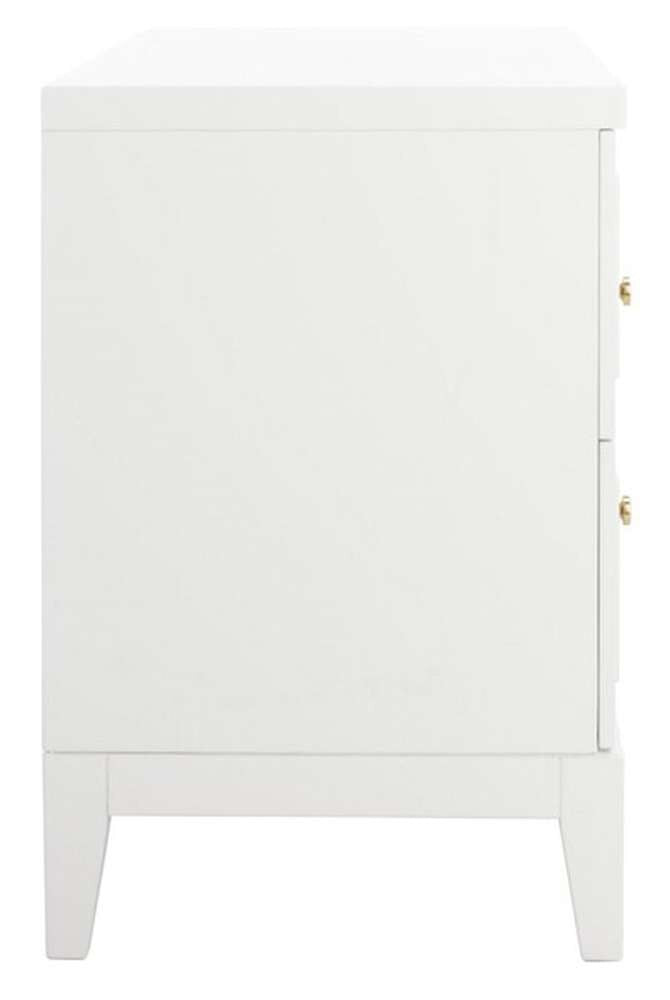 Safavieh - Luiza 2 Drawer Nightstand - White - Gold - NST6602A veiw 5
