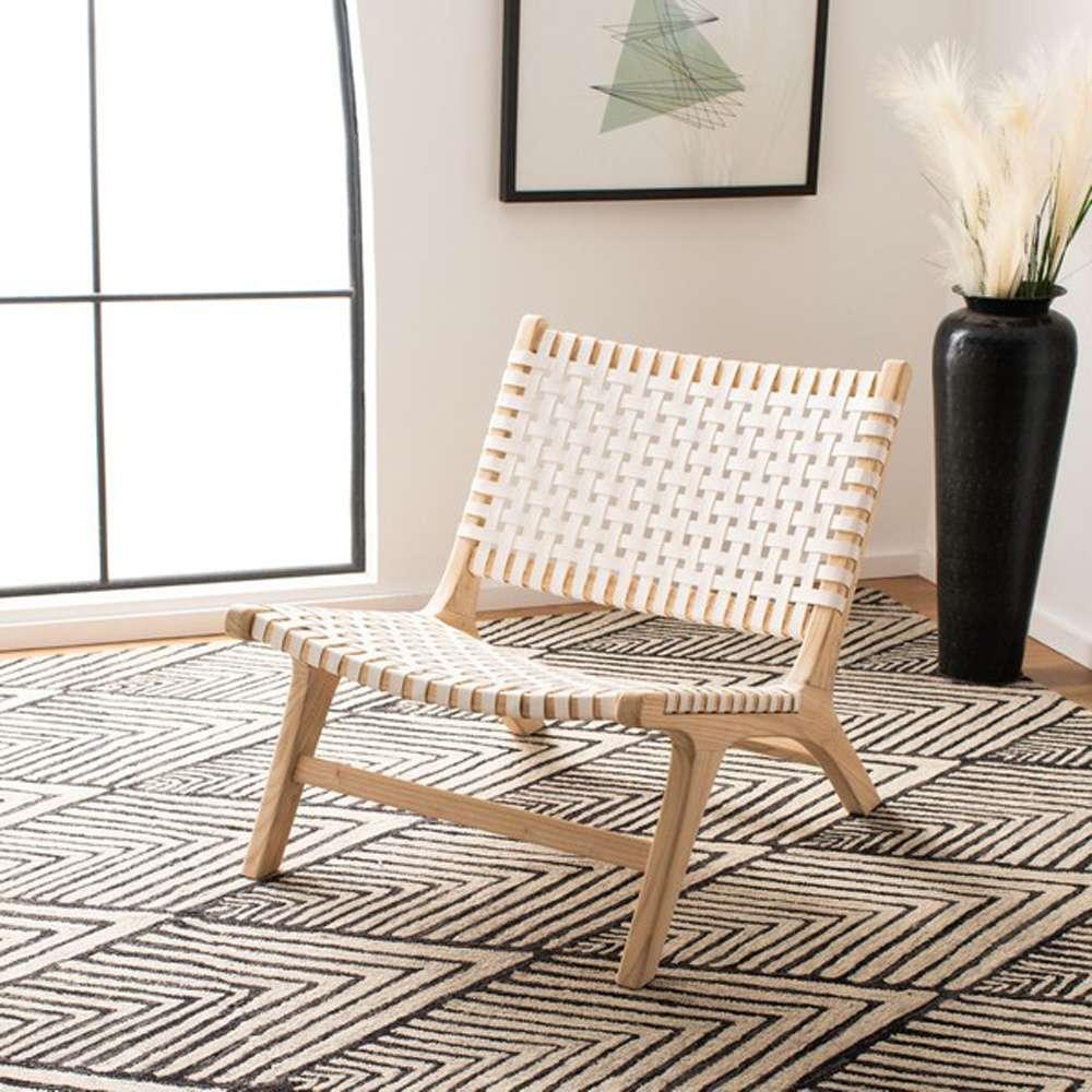Safavieh - Luna Accent Chair - White - Natural - ACH1002A veiw 2