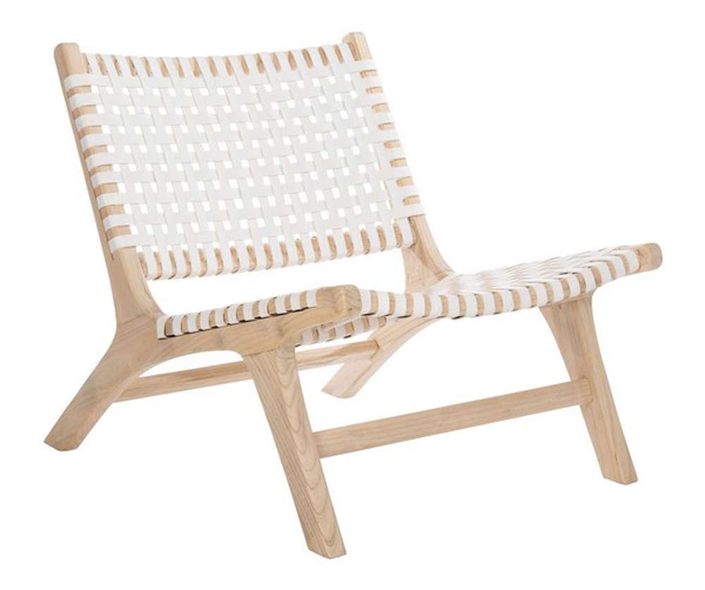 Safavieh - Luna Accent Chair - White - Natural - ACH1002A veiw 3