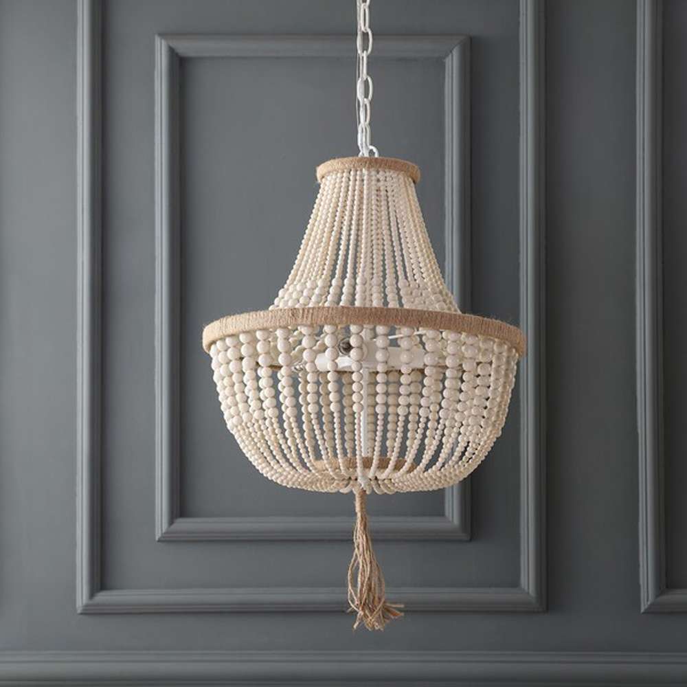 Safavieh - Lush Kristi Beads Pendant Lamp - Cream - LIT4477B veiw 1