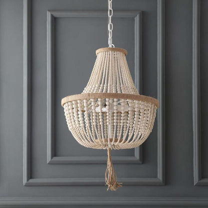 Safavieh - Lush Kristi Beads Pendant Lamp - Cream - LIT4477B veiw 1