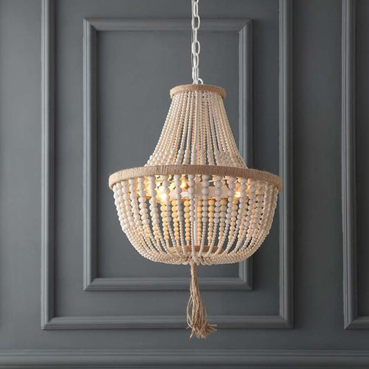 Safavieh - Lush Kristi Beads Pendant Lamp - Cream - LIT4477B veiw 2