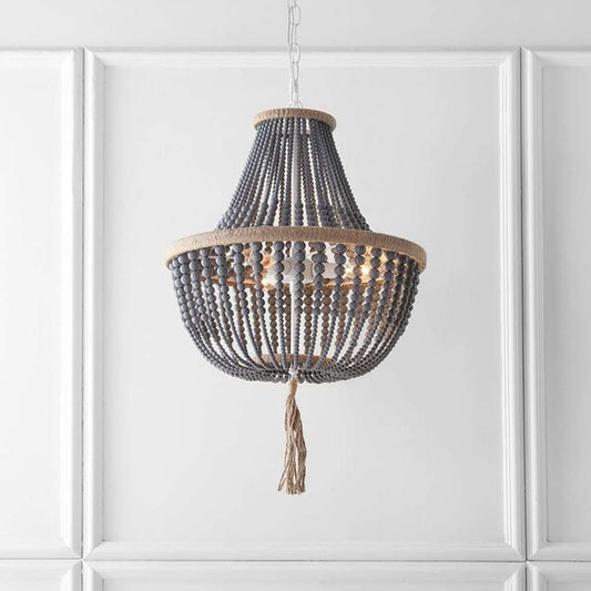 Safavieh - Lush Kristi Beads Pendant Lamp - Grey - LIT4477C veiw 2