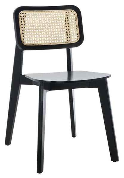 Safavieh - Luz Cane Dining Chair - Black - Natural  (Set of 2) - DCH1006B-SET2 veiw 3