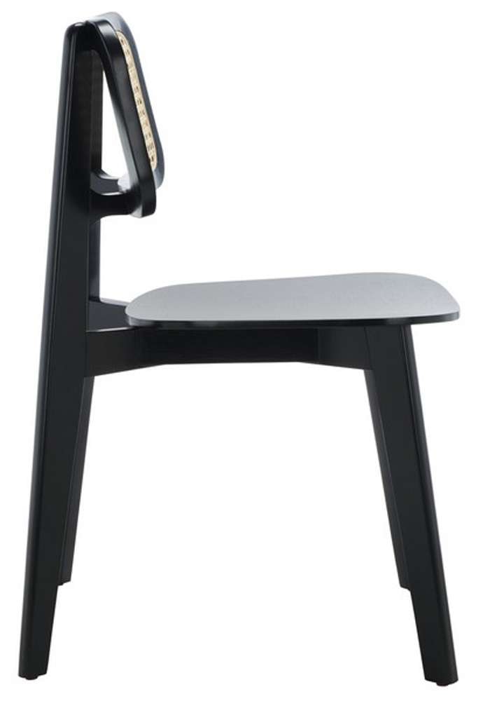 Safavieh - Luz Cane Dining Chair - Black - Natural  (Set of 2) - DCH1006B-SET2 veiw 4