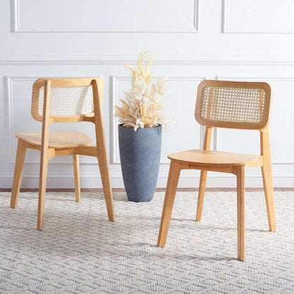 Safavieh - Luz Cane Dining Chair - Natural  (Set of 2) - DCH1006A-SET2 veiw 2