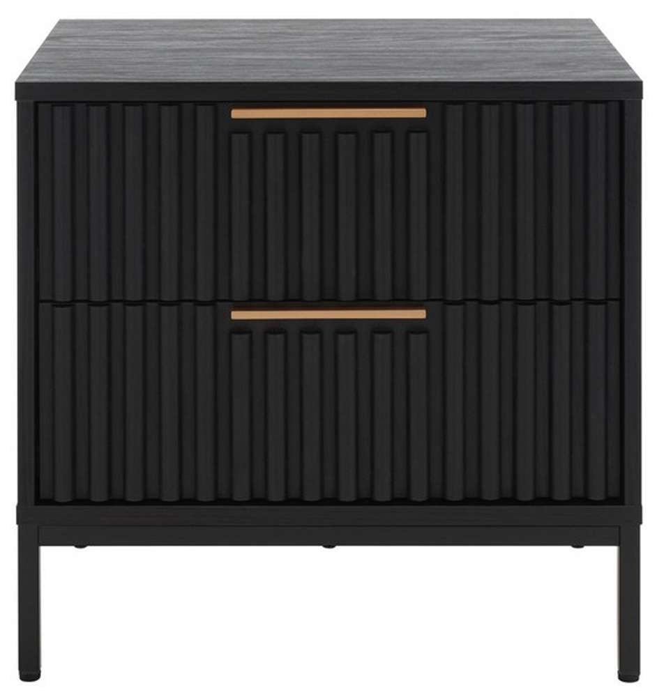 Safavieh - Lylia 2 Drawer Nightstand - Black - Black - NST9605B veiw 1