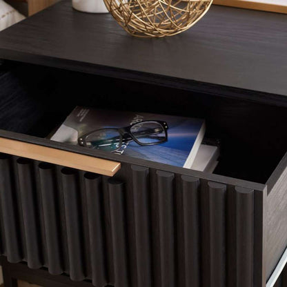 Safavieh - Lylia 2 Drawer Nightstand - Black - Black - NST9605B veiw 2