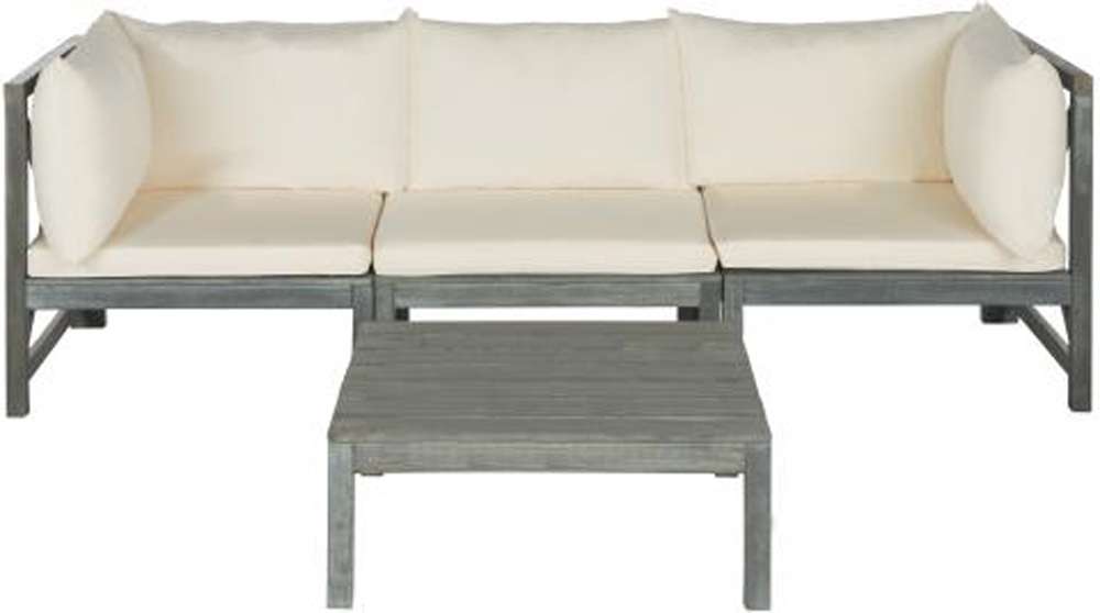 Safavieh - Lynwood Outdoor Sectional - Ash Grey - Beige - PAT6713C veiw 1