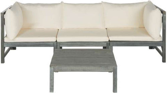 Safavieh - Lynwood Outdoor Sectional - Ash Grey - Beige - PAT6713C veiw 1
