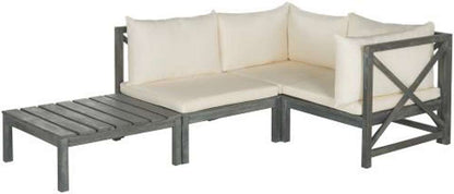 Safavieh - Lynwood Outdoor Sectional - Ash Grey - Beige - PAT6713C veiw 2