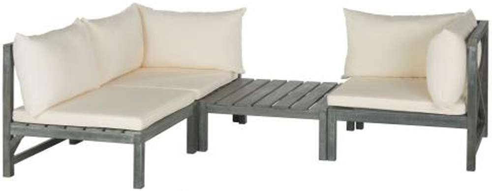 Safavieh - Lynwood Outdoor Sectional - Ash Grey - Beige - PAT6713C veiw 3