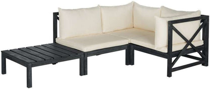 Safavieh - Lynwood Outdoor Sectional - Dark Slate Gray - Beige - PAT6713K veiw 1