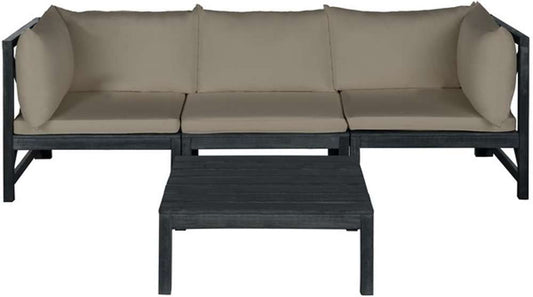 Safavieh - Lynwood Outdoor Sectional - Dark Slate Gray - Taupe - PAT6713J veiw 1