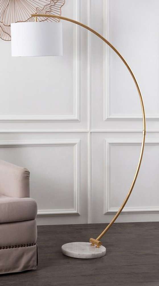 Safavieh - Madigan 70in Floor Lamp - Gold - White - FLL4115A veiw 1