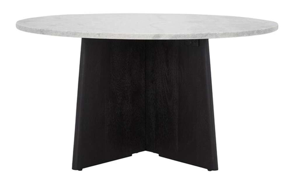 Safavieh - Couture - Madilynn Round Wood Coffee Table - Black - Light Grey - SFV9707B veiw 1