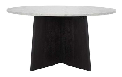 Safavieh - Couture - Madilynn Round Wood Coffee Table - Black - Light Grey - SFV9707B veiw 1