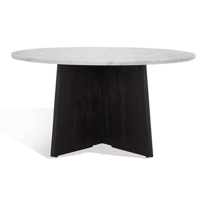 Safavieh - Couture - Madilynn Round Wood Coffee Table - Black - Light Grey - SFV9707B veiw 2