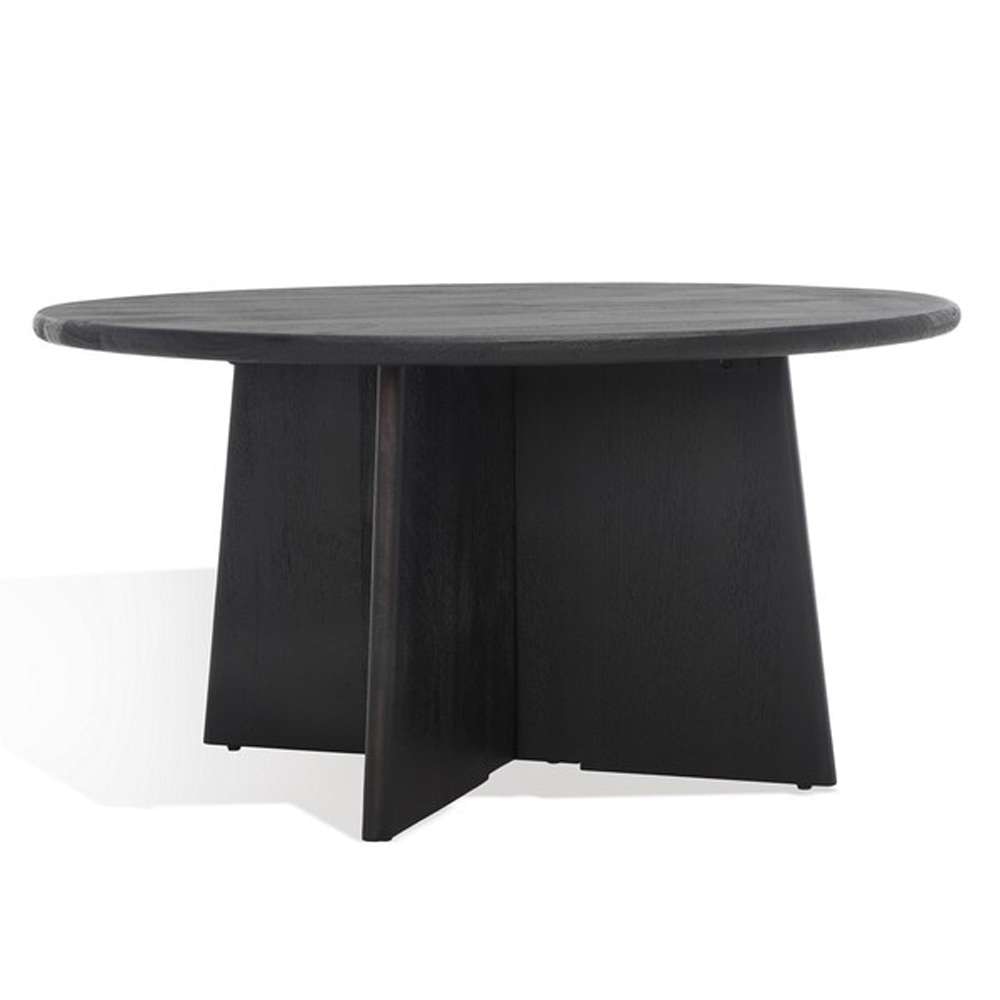 Safavieh - Couture - Madilynn Round Wood Coffee Table - Black - SFV9707A veiw 4