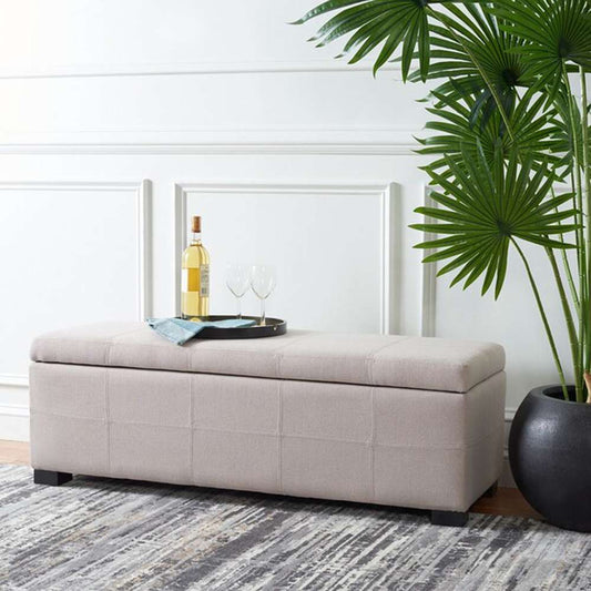 Safavieh - Madison Lg Storage Bench - Taupe - HUD8226L veiw 2